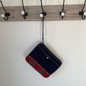Lands end plaid clutch